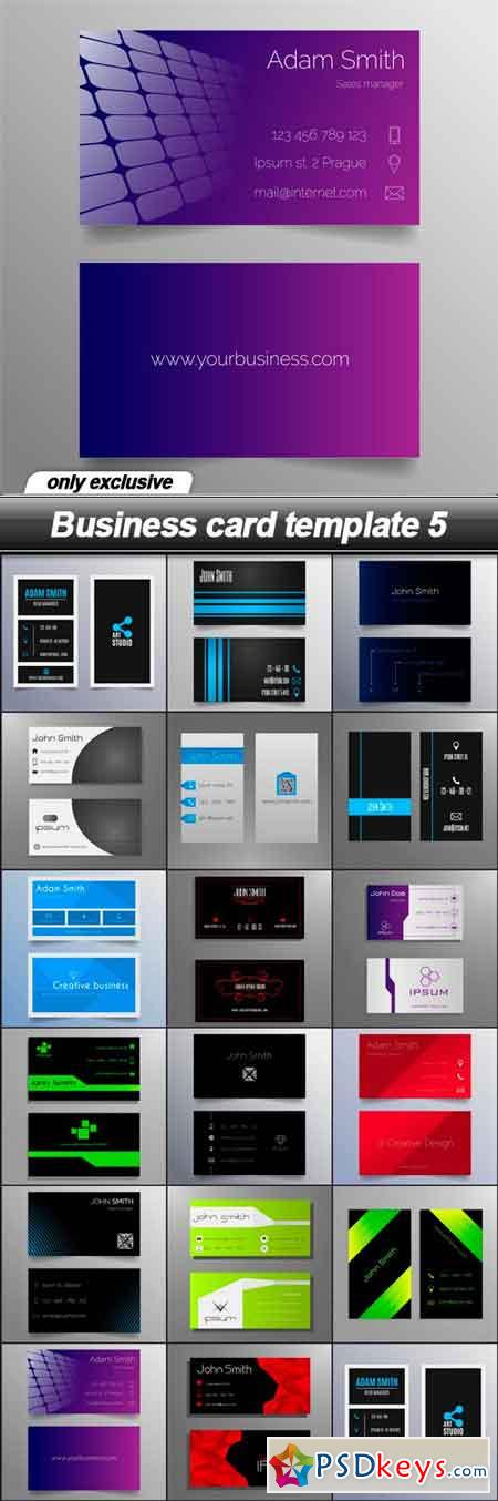 Business card template 5 - 17 EPS