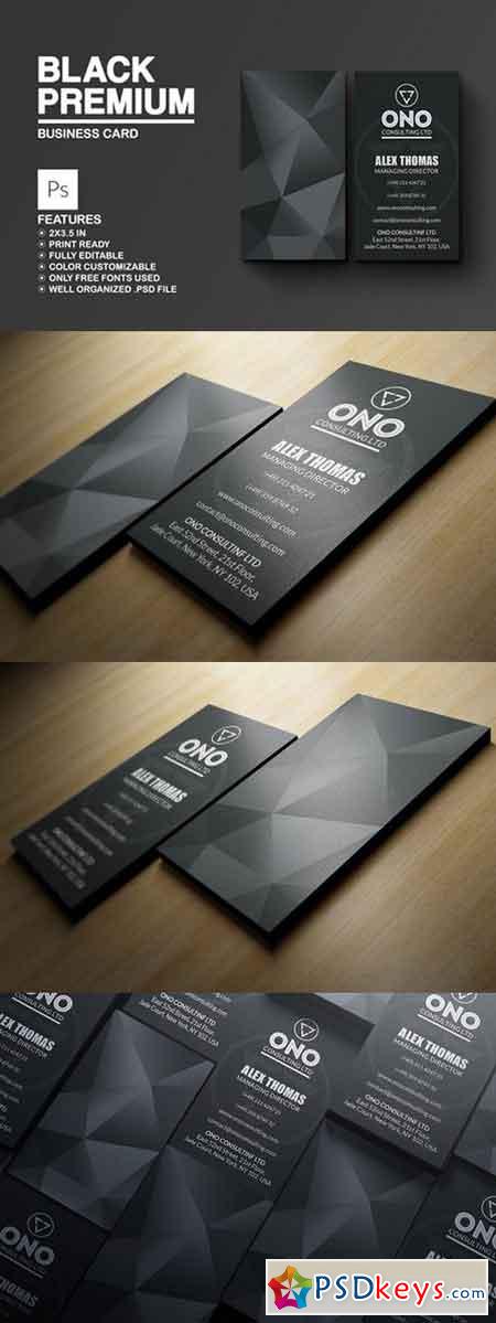 Black Premium Business Card 792623