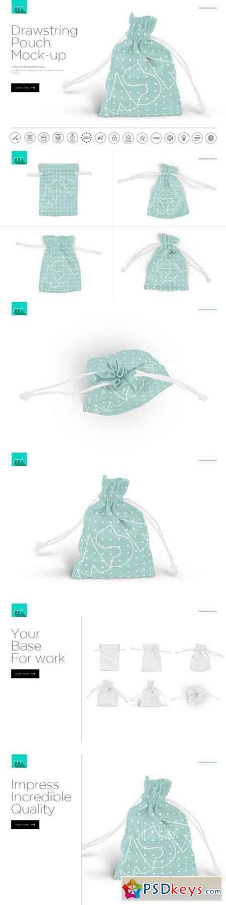 Drawstring Pouch Mock-up 600108