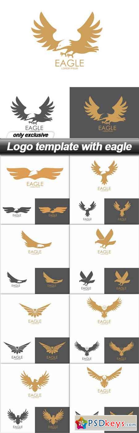 Logo template with eagle - 9 EPS