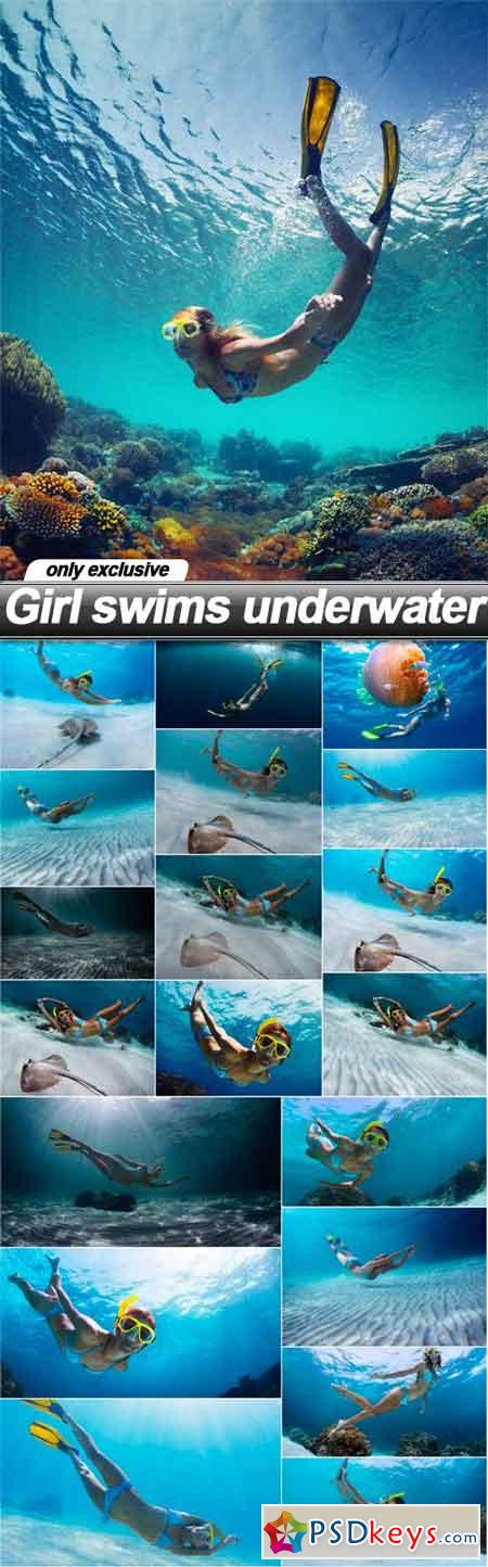 Girl swims underwater - 20 UHQ JPEG