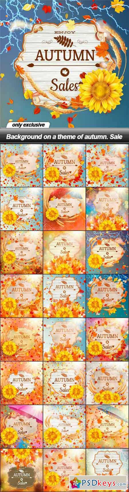 Background on a theme of autumn. Sale - 25 EPS