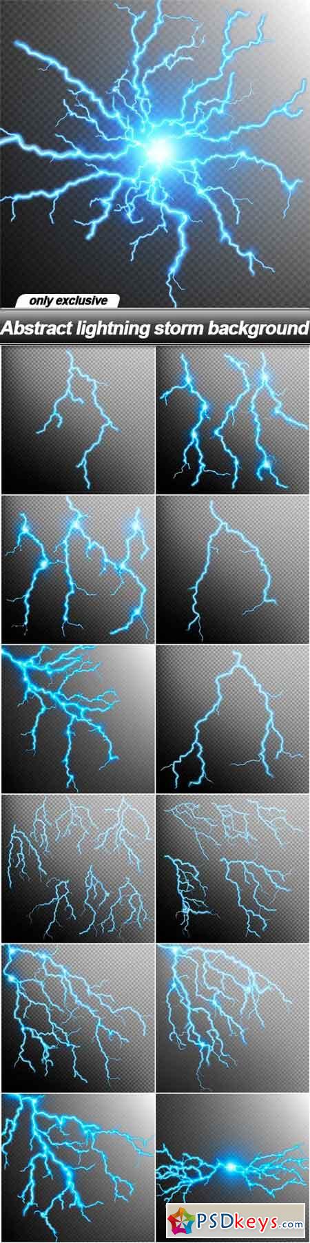 Abstract lightning storm background - 13 EPS