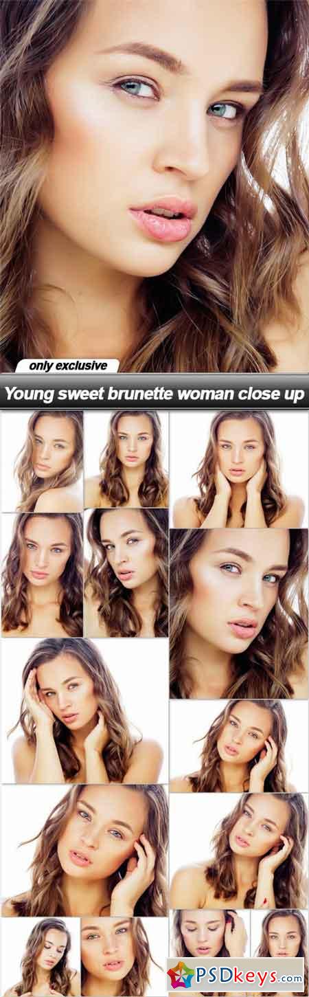 Young sweet brunette woman close up - 14 UHQ JPEG