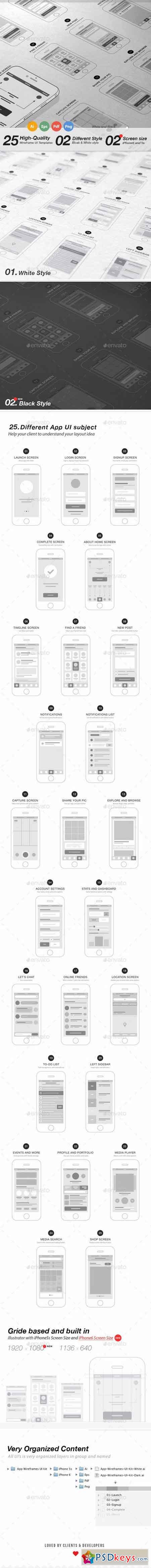 App Wireframes UI Kit 8833833