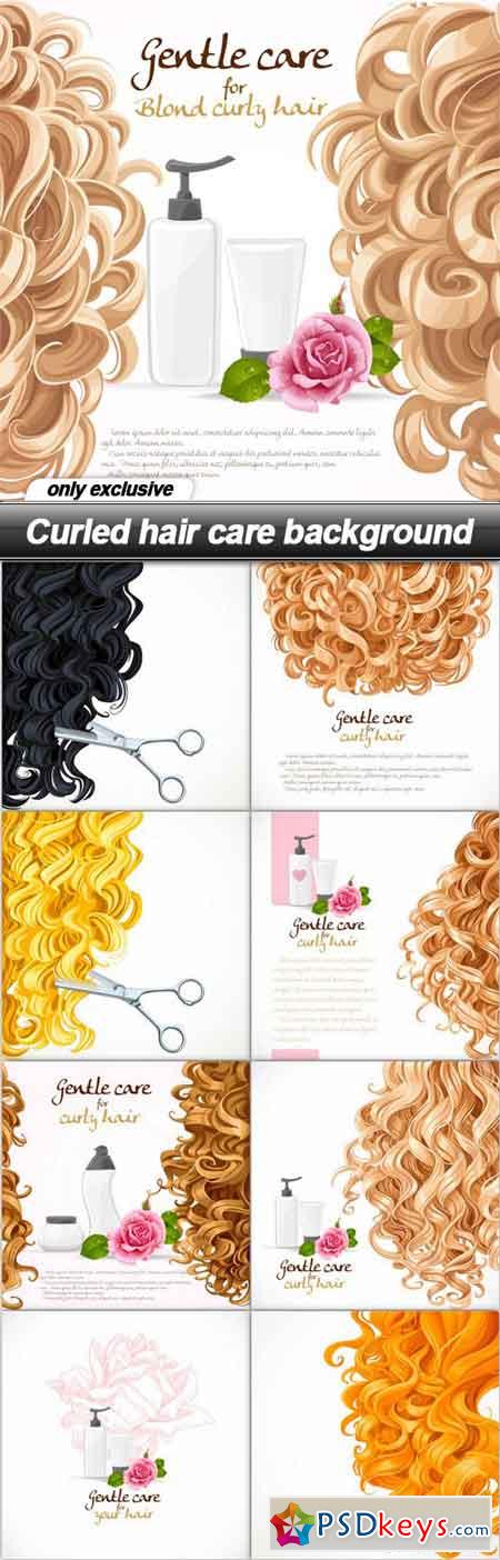 Curled hair care background - 9 EPS