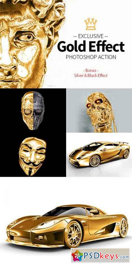 Gold Effect Photoshop Action 885919