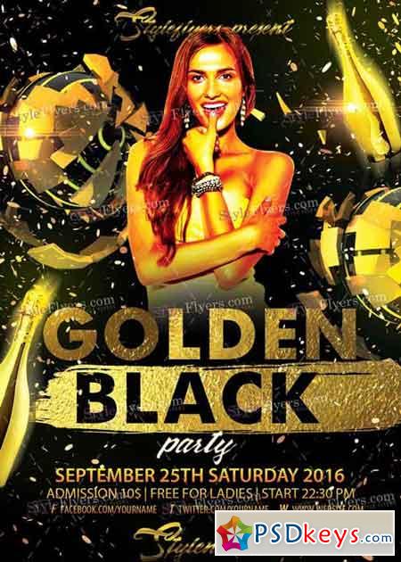 Golden Black V1 PSD Flyer Template