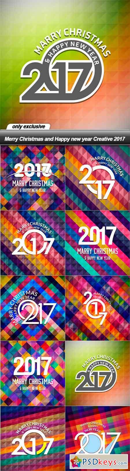Merry Christmas and Happy new year Creative 2017 - 10 EPS
