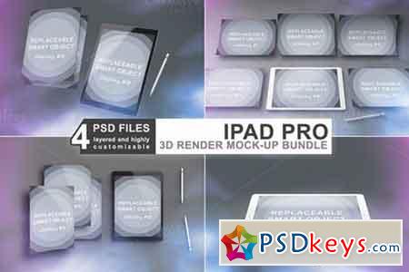 Ipad Pro Mockup Bundle - 3D Render 502461