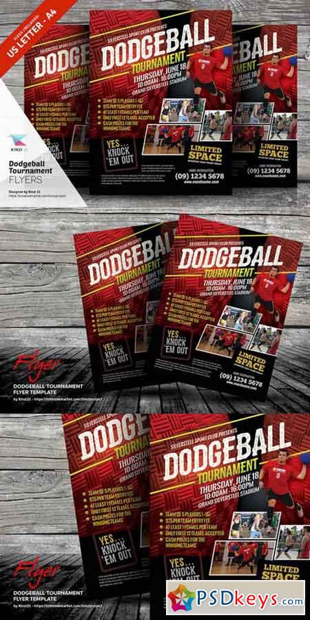 Dodgeball Tournament Flyer Template 622468