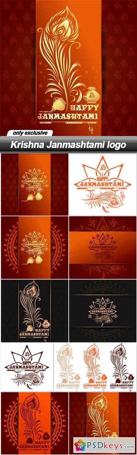 Krishna Janmashtami logo - 10 EPS
