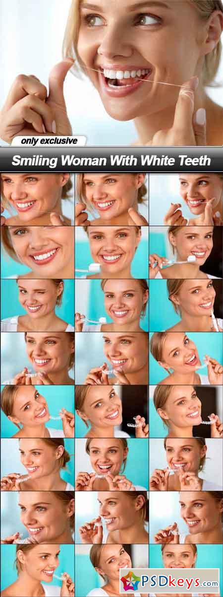 Smiling Woman With White Teeth - 25 UHQ JPEG