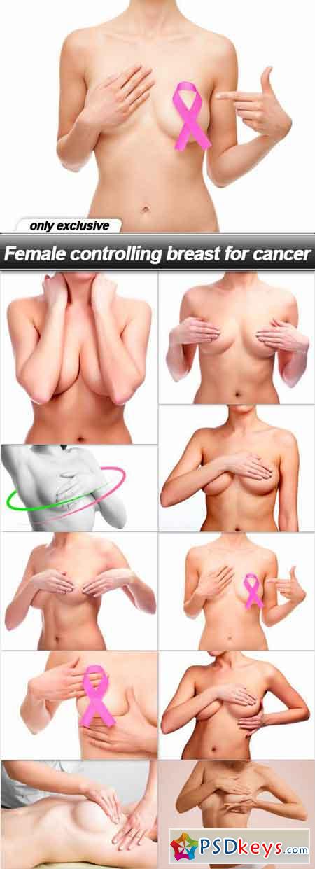 Female controlling breast for cancer - 10 UHQ JPEG