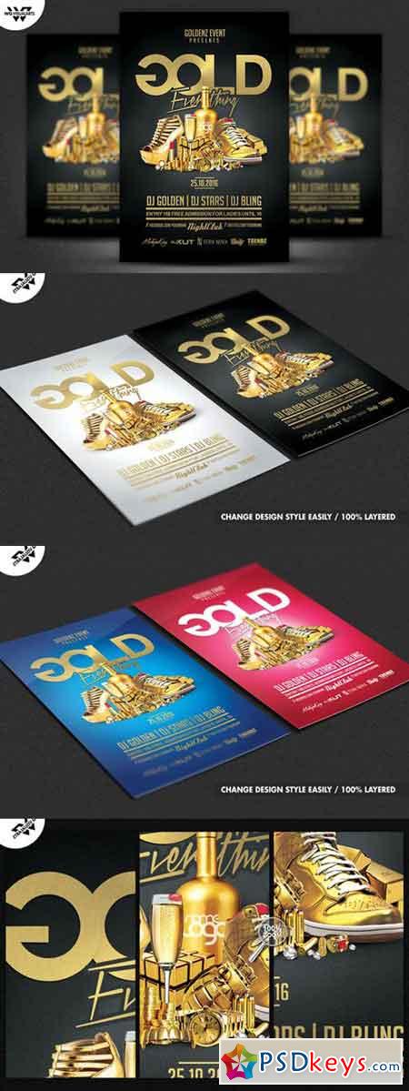 GOLD CLASSY VIP Flyer Template 618476