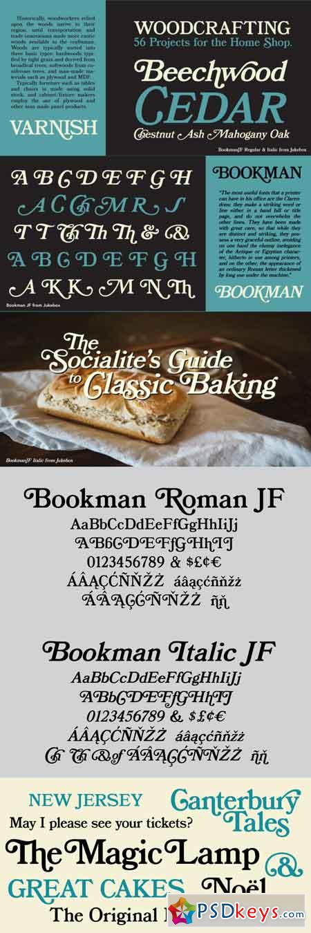 Bookman JF Pro Font Family - 2 Fonts