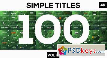 100 Simple Titles and Lowerthirds Vol.2 15506926 - After Effects Projects