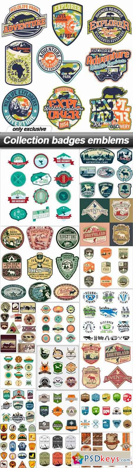 Collection badges emblems - 18 EPS