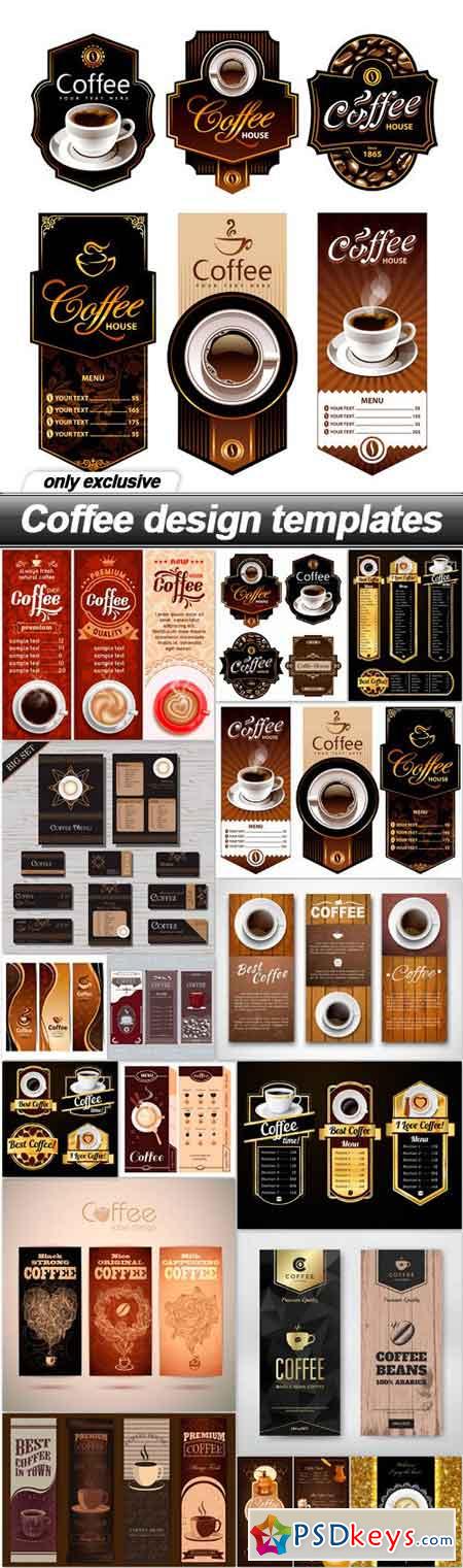 Coffee design templates - 17 EPS