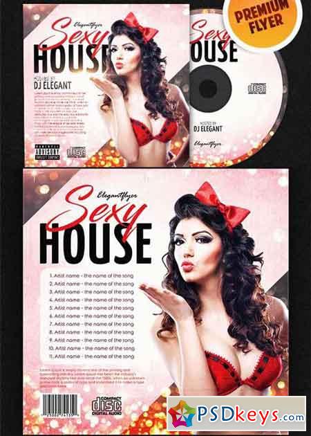 Sexy House V3 CD Cover PSD Template