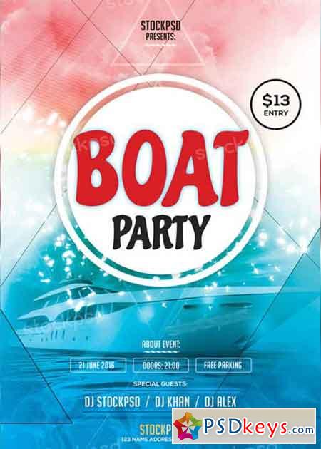 Boat Party V1 PSD Flyer