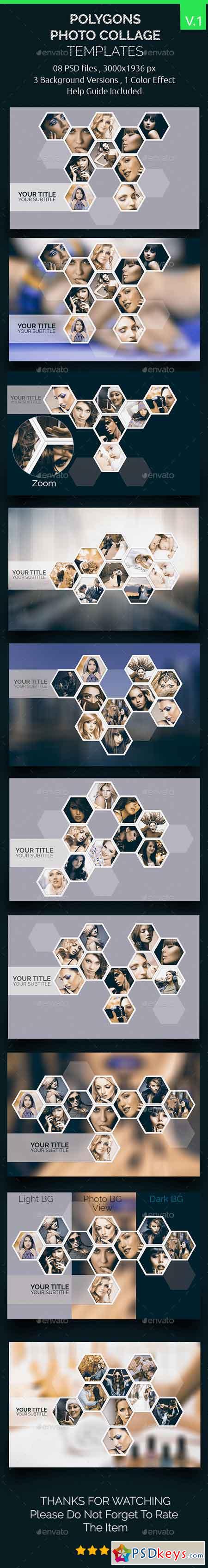 Polygons Photo Collage Templates 17072964