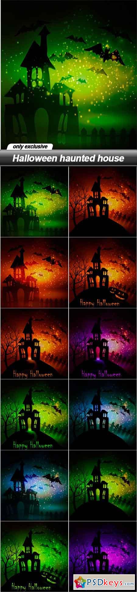 Halloween haunted house - 12 EPS