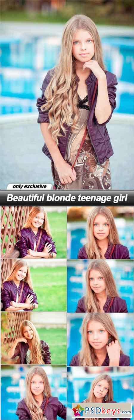 Beautiful blonde teenage girl - 9 UHQ JPEG