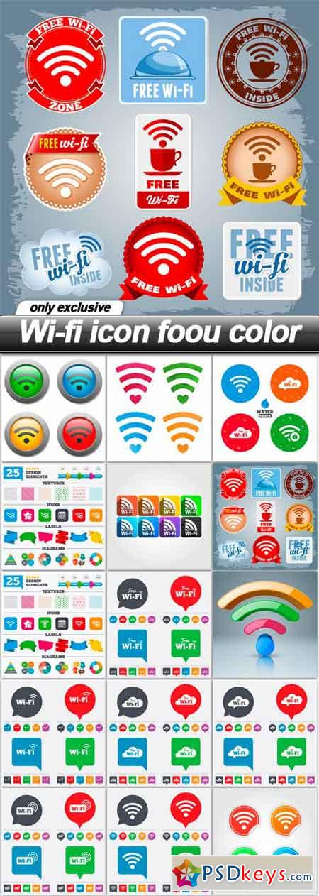 Wi-fi icon foou color - 15 EPS