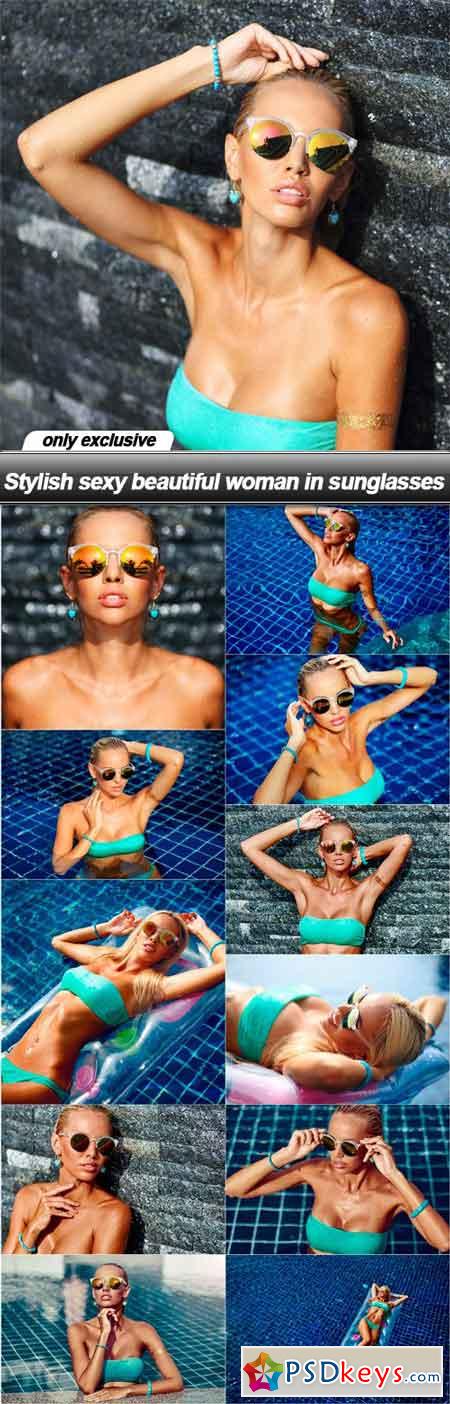 Stylish sexy beautiful woman in sunglasses - 12 UHQ JPEG