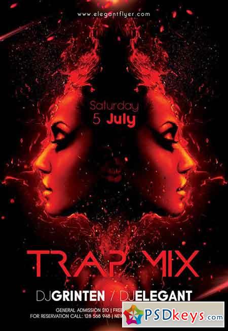 Trap Mix Flyer PSD Template + Facebook Cover