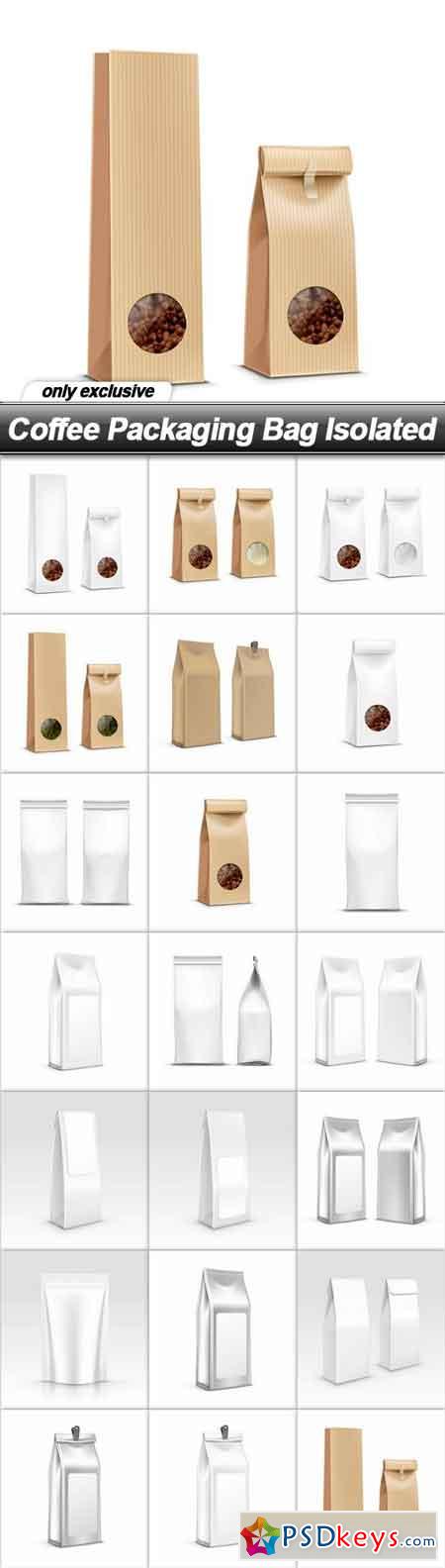 Coffee Packaging Bag Isolated - 22 EPS