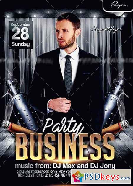 Business Party V12 Flyer PSD Template + Facebook Cover