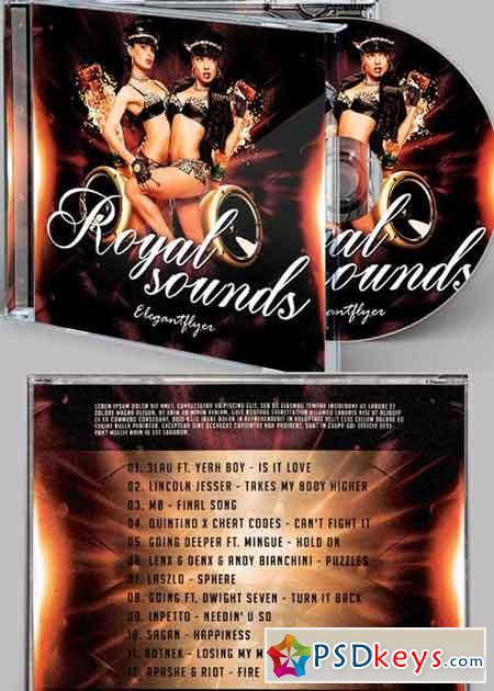 Royal Sound CD Cover PSD V6 Template