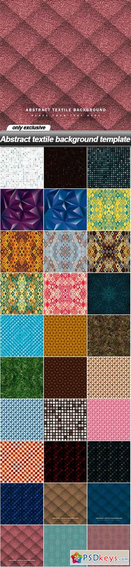 Abstract textile background template - 30 EPS