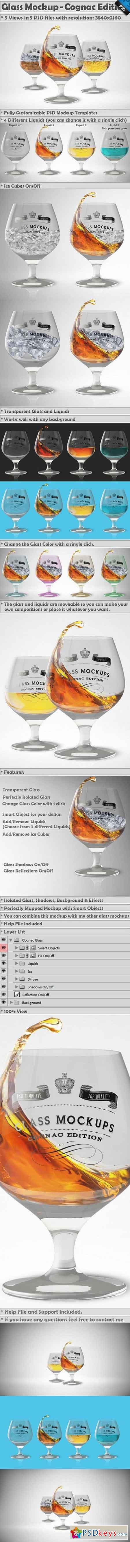 Glass Mockup - Cognac Glass Mockup 364935