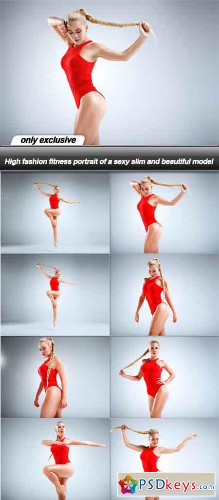 High fashion fitness portrait of a sexy slim and beautiful model - 8 UHQ JPEG