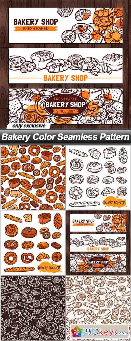 Bakery Color Seamless Pattern - 6 EPS