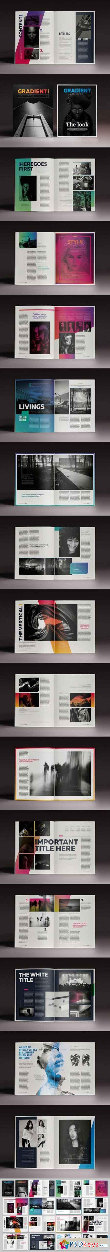 Gradient Magazine Indesign Template 898420