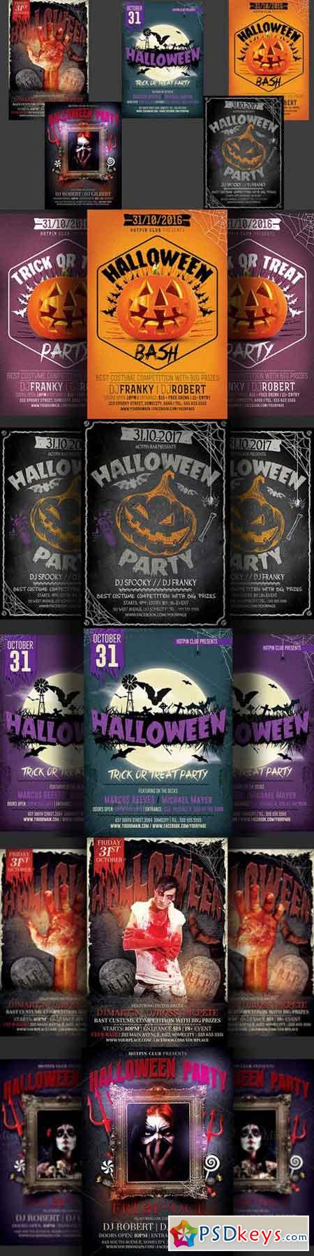 Halloween Party Flyer Bundle 911343