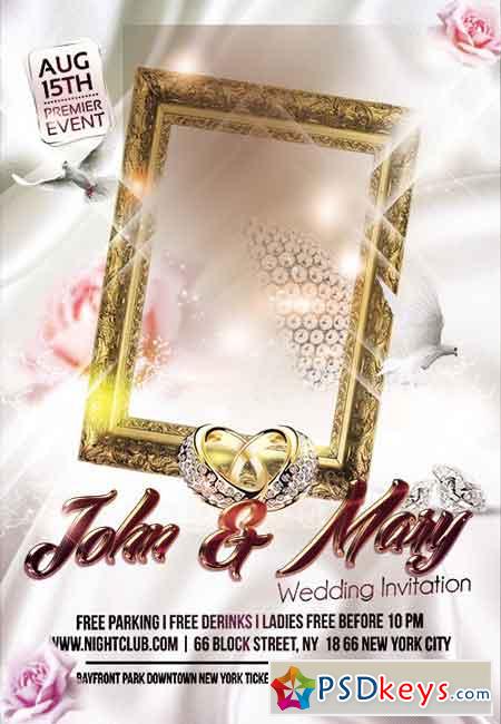 Wedding Event Flyer PSD Template + Facebook Cover 4