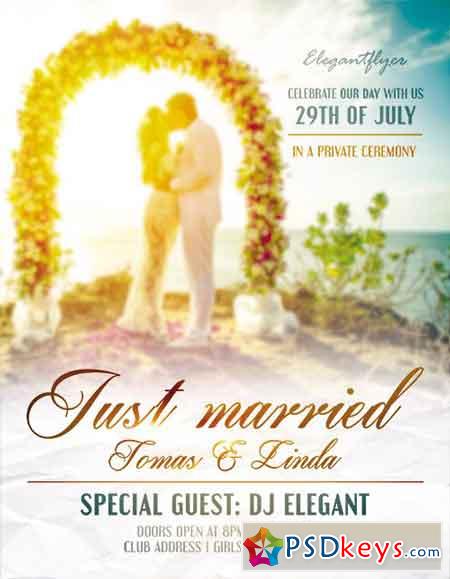 Wedding Event Flyer PSD Template + Facebook Cover 3