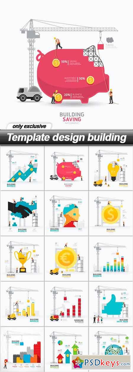 Template design building - 15 EPS
