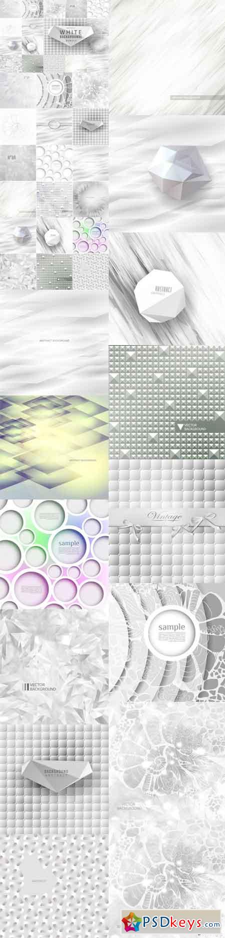 Abstract white backgrounds bundle 810951