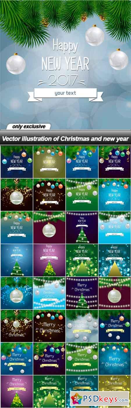 Vector illustration of Christmas and new year - 33 EPS