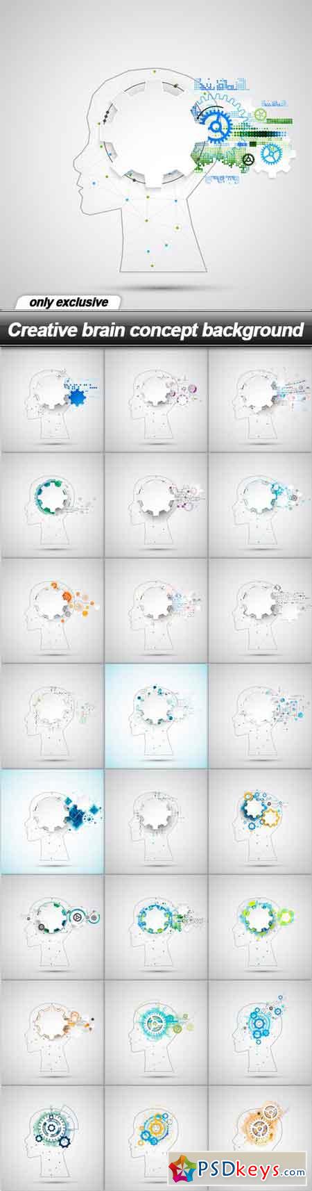 Creative brain concept background - 25 EPS