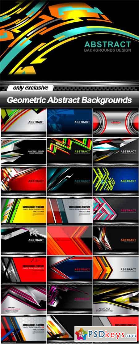 Geometric Abstract Backgrounds - 25 EPS