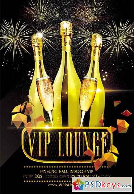 Vip Lounge Flyer PSD Template + Facebook Cover