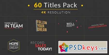 60 Titles Pack 16091997 - After Effects Projects