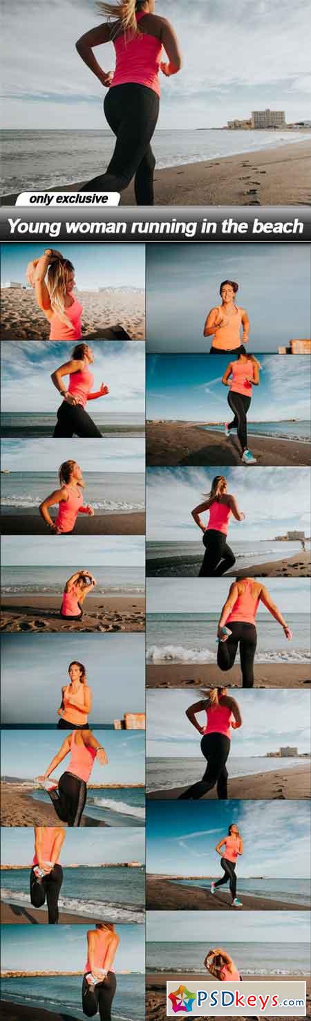 Young woman running in the beach - 15 UHQ JPEG